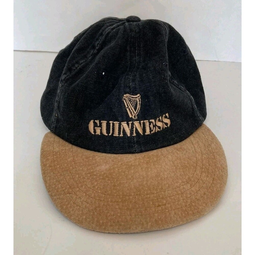 Vintage Guinness Beer Hat Black Adjustable Strapback Cap Embroidered